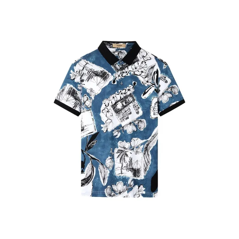 EDENBO Polo Shirts Men Gray Blue-0