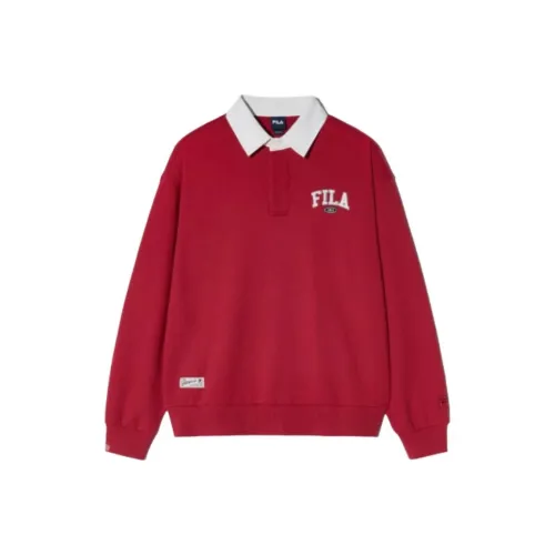 FILA Polo Shirts Unisex Red