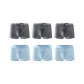 6 Pack (Dark Gray 3+Sky Blue 3)