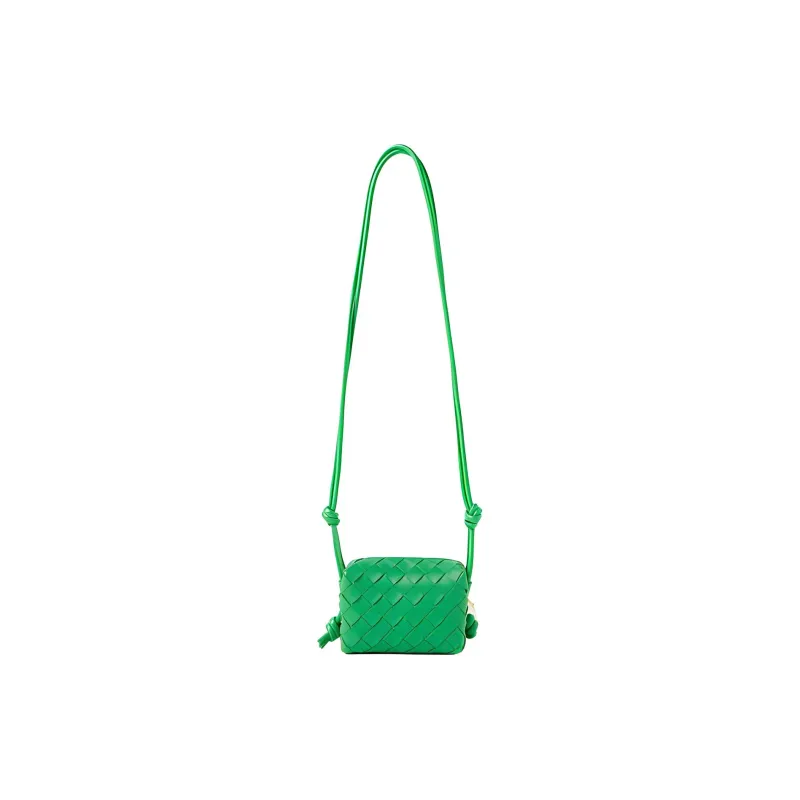 Bottega Veneta LOOP Sheepskin Camera Bag Storage Bag Handheld Shoulder Bag Women's Green-1