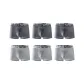 6 Pack (Light Gray 3+Dark Gray 3)
