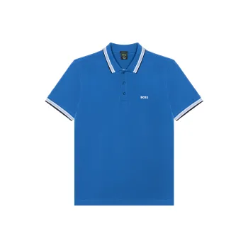 HUGO BOSS Striped border Cotton Polo Shirt