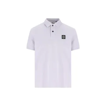 STONE ISLAND Logo Patch Short Sleeved Polo Shirt
