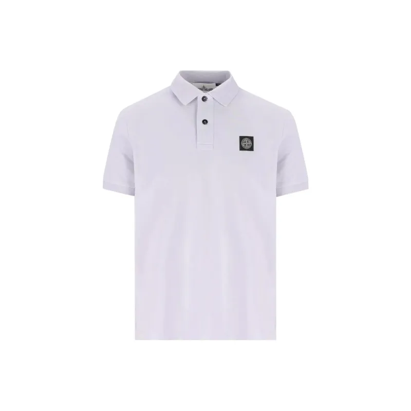 STONE ISLAND Logo Patch Short Sleeved Polo Shirt-0