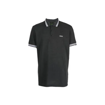 HUGO BOSS Polo Shirts Men Charcoal Black