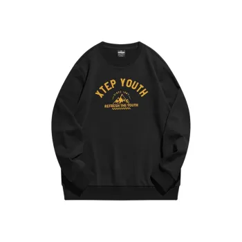 XTEP Vitality Series Sweatshirt Unisex Jet Black