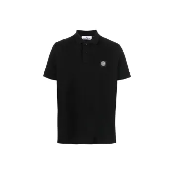 STONE ISLAND Compass badge Piqué Polo Shirt
