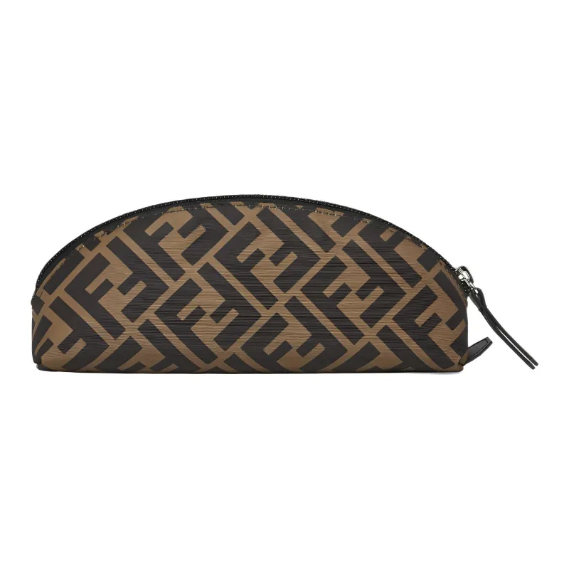 FENDI Cow Leather Pen Holder Pen Pouch Clutch Kids' Beige/Brown-1