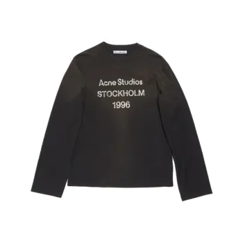 Acne Studios Logo Printed Crewneck T Shirt