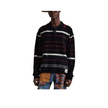 ANDERSSON BELL B&W Stripe Polo Shirt