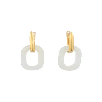Tinessy Hetian Jade Earrings Women's