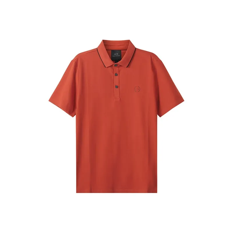 ARMANI EXCHANGEAE SS22 Polo Shirt Men's Brick Red-0