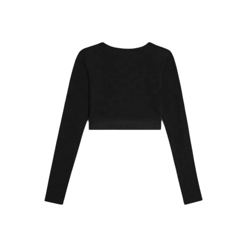 CELINE SS25 Crop Top Women's Black-1