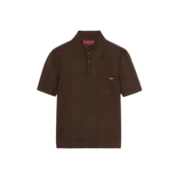 GUCCI SS25 Polo Shirt Men's Brown