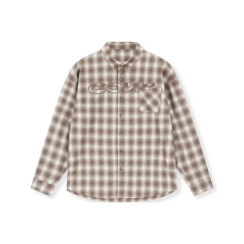 CONKLAB Shirts Unisex Brown Plaid-0