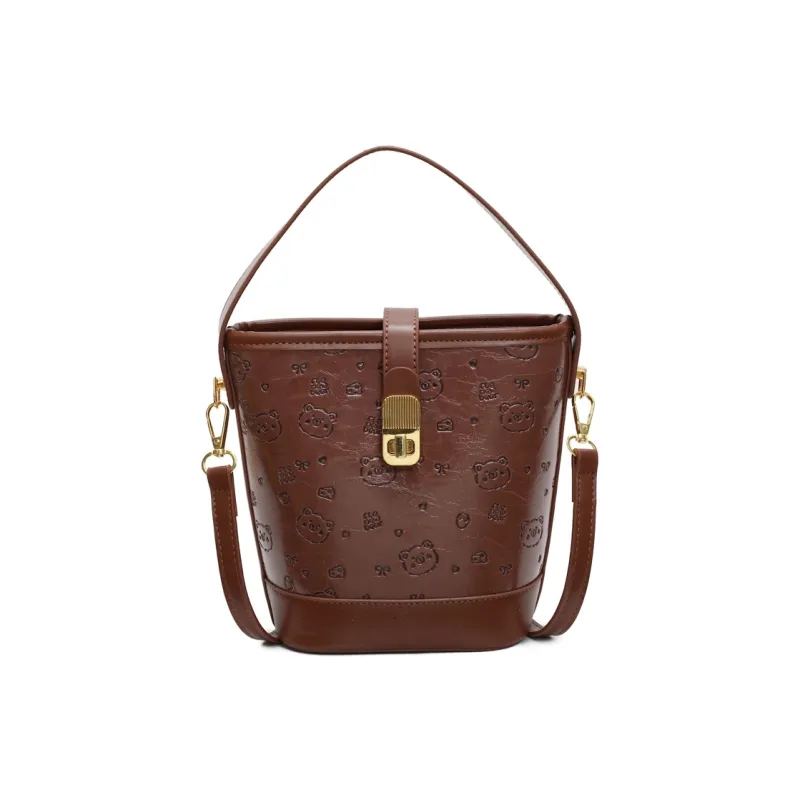 HCXK PU Bucket Bag, Shoulder Bag, Handbag Women's Multicolor-18