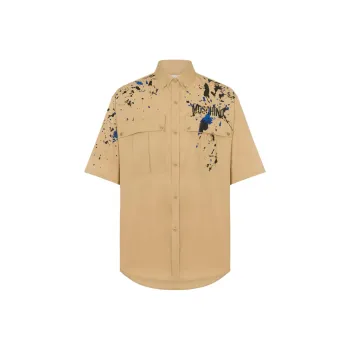 MOSCHINO Logo Printed Short Sleeved Shirt