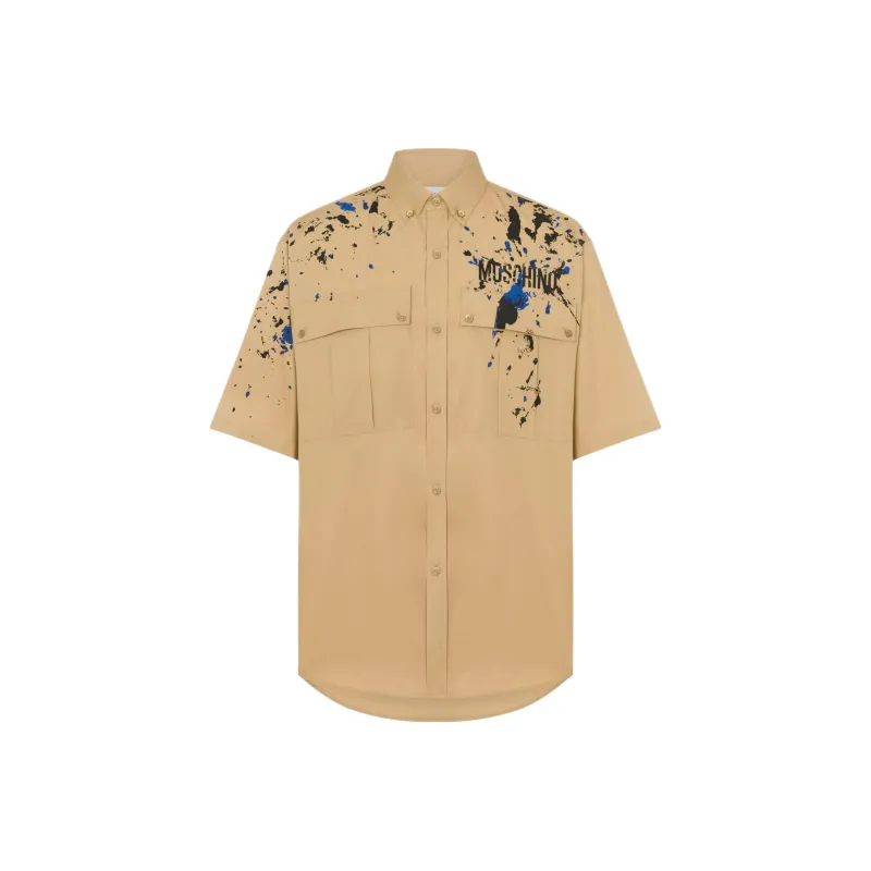 MOSCHINO Logo-Printed Short-Sleeved Shirt-0