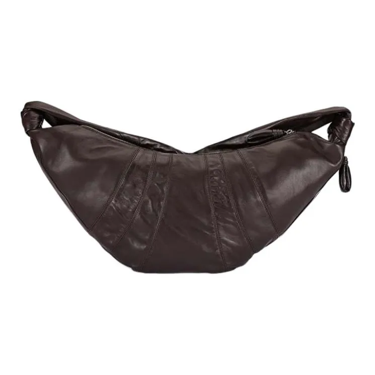 Lemaire Leather Croissant Bag Shoulder Bag Women's Dark Chocolate-2
