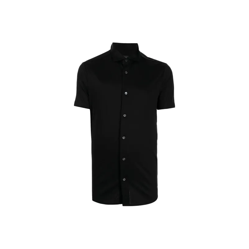 EMPORIO ARMANI Asv Short-sleeved Lyocell-blend Jersey Shirt-0