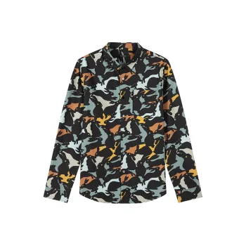 DAVID NAMAN Shirts Men Yellow Orange