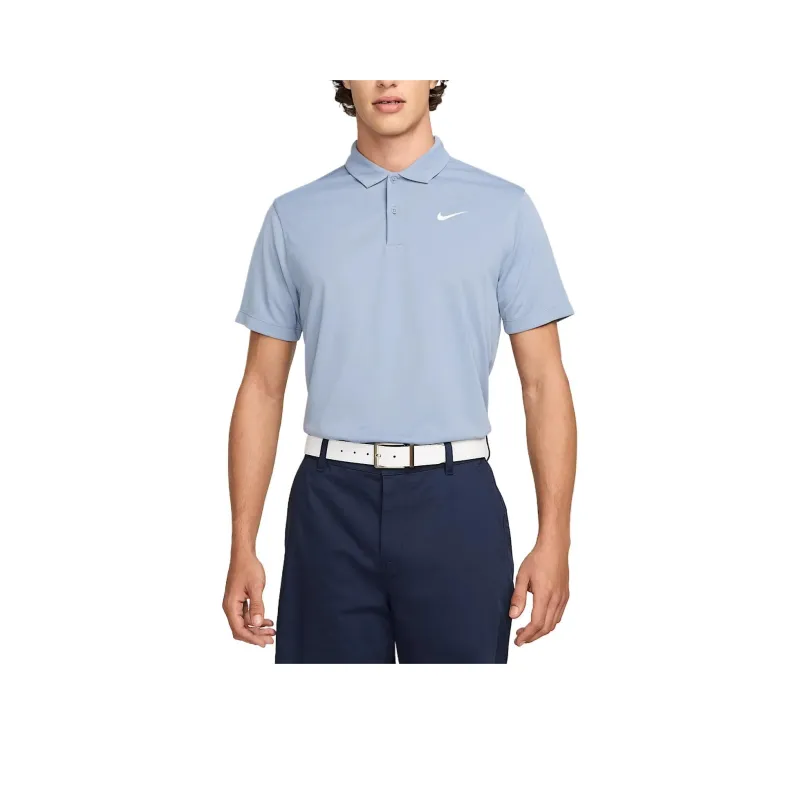 Nike Dri Fit Polo Shirt Men's Gray Rock/White-0