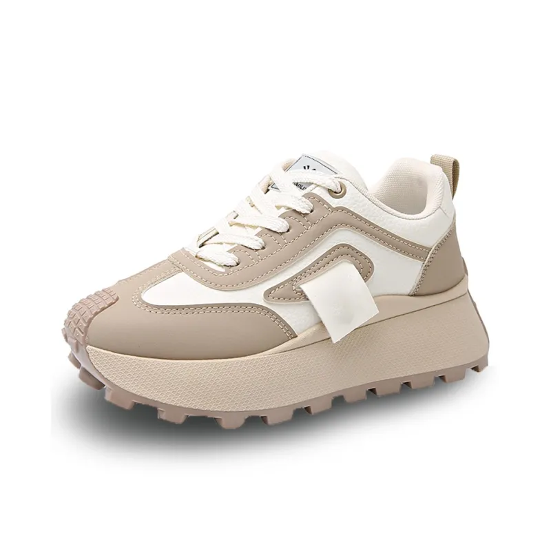 YUZHAOLIN Anti-Slip And Wear-Resistant Height Increasing Low-Top Chunky Sneakers Women's-11
