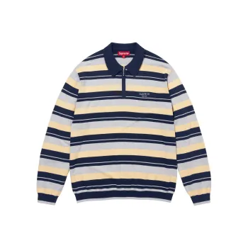 Supreme Stripe Zip L/S Polo