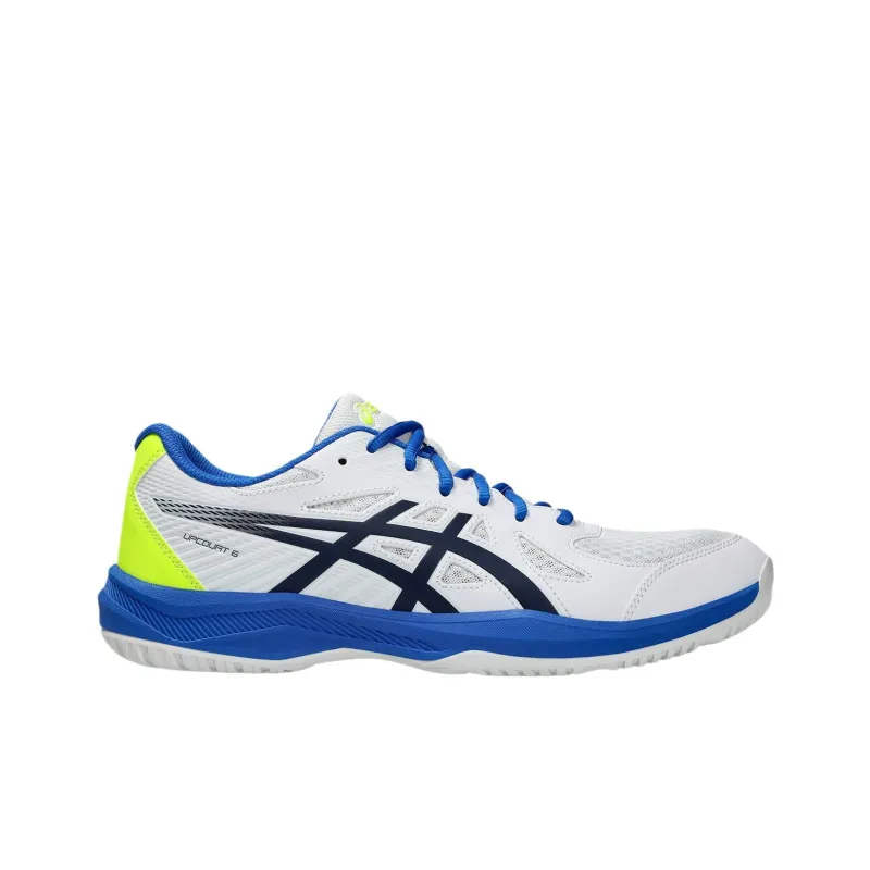 Asics Gel Upcourt 6 Slip Resistant Low Top Badminton Shoes Men's White Blue-1