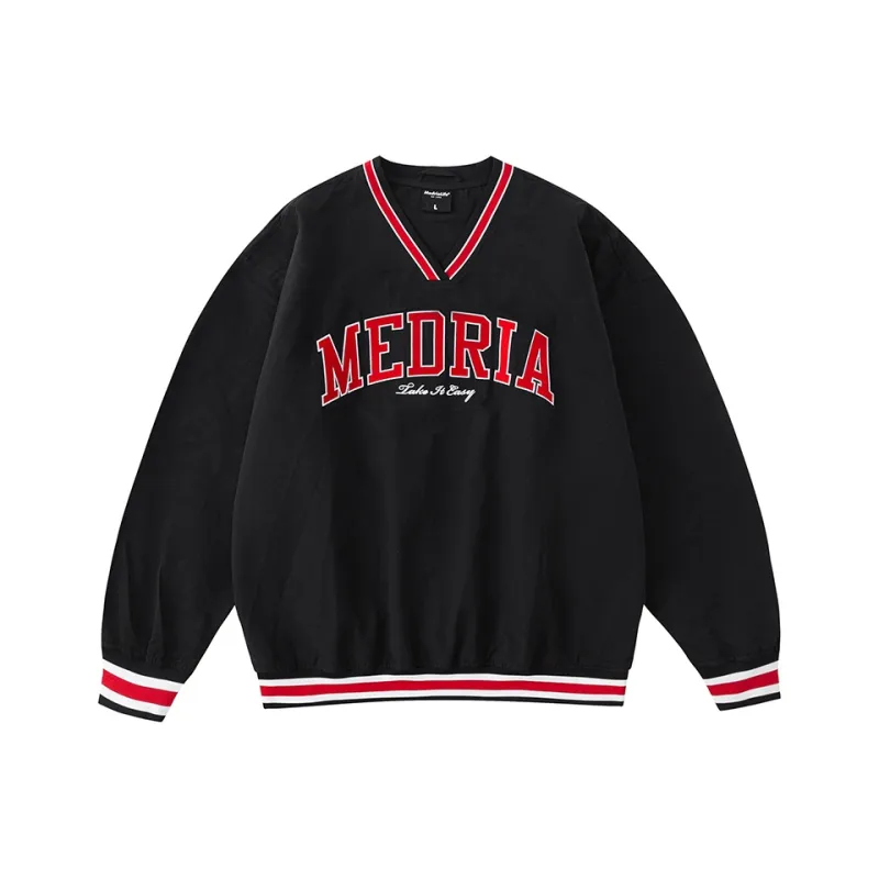 MEDRIA Sweatshirt Unisex Black Red-0