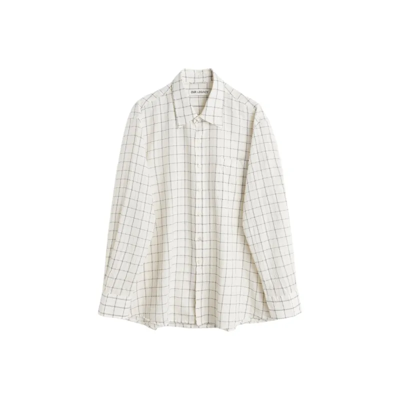 OUR LEGACY Above Checked Buttoned Shirt-0