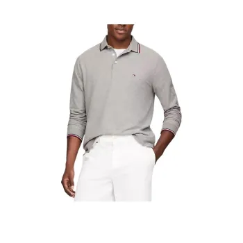 Tommy Hilfiger Polo Shirt Men's Light Gray
