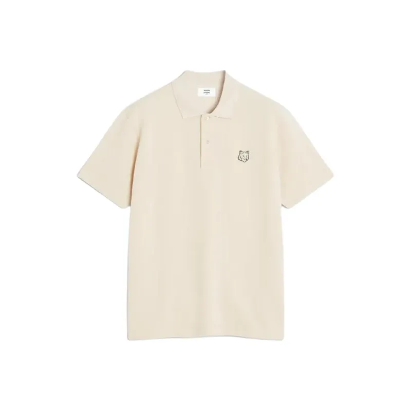 Maison Kitsune Bold Fox Head patch Polo Shirt-0