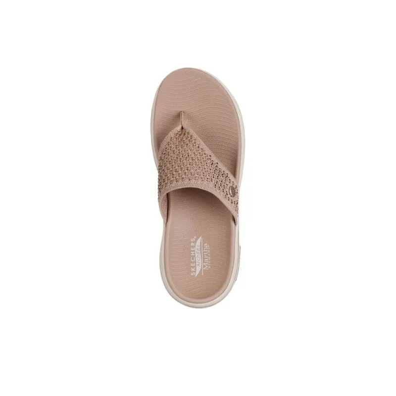 Martha Stewart x Skechers GO Walk Arch Fit 2.0 Quiet Flip Flops Women's Gray-3
