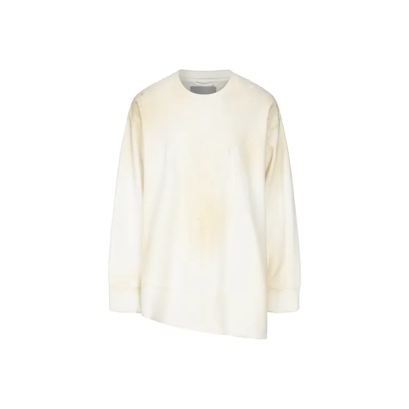 VANN VALRENCÉ Sweatshirt Unisex Distressed White-0