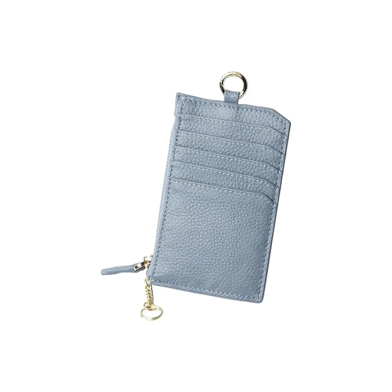 Tong Tong Rabbit Top Grain Cow Leather Coin Purse Women's Black/Blue/Gray/Pink/Light Green/Khaki/Sunlight White-2