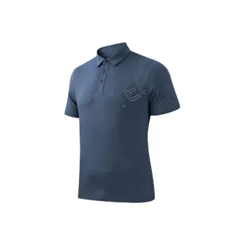 ANTA Variety Training Collection Polo Shirts Men Whale Fin Blue