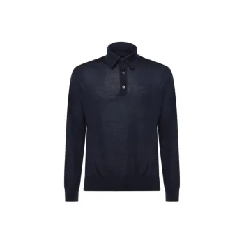 Ermenegildo Zegna Button Detailed Knitted Polo Shirt