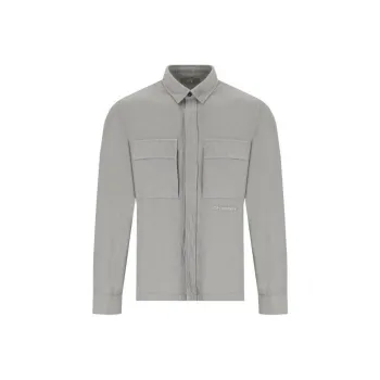 C.P.Company Logo-embroidered Cotton-blend Shirt