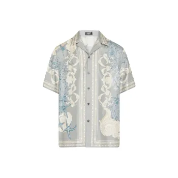 VERSACE Shirts Men Light Blue