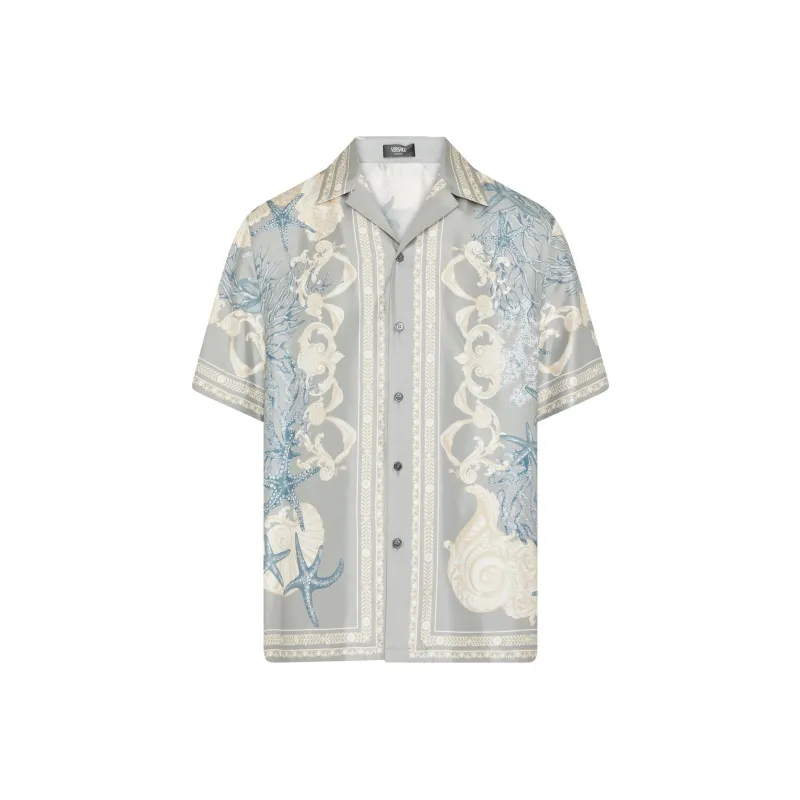 VERSACE Shirts Men Light Blue-0