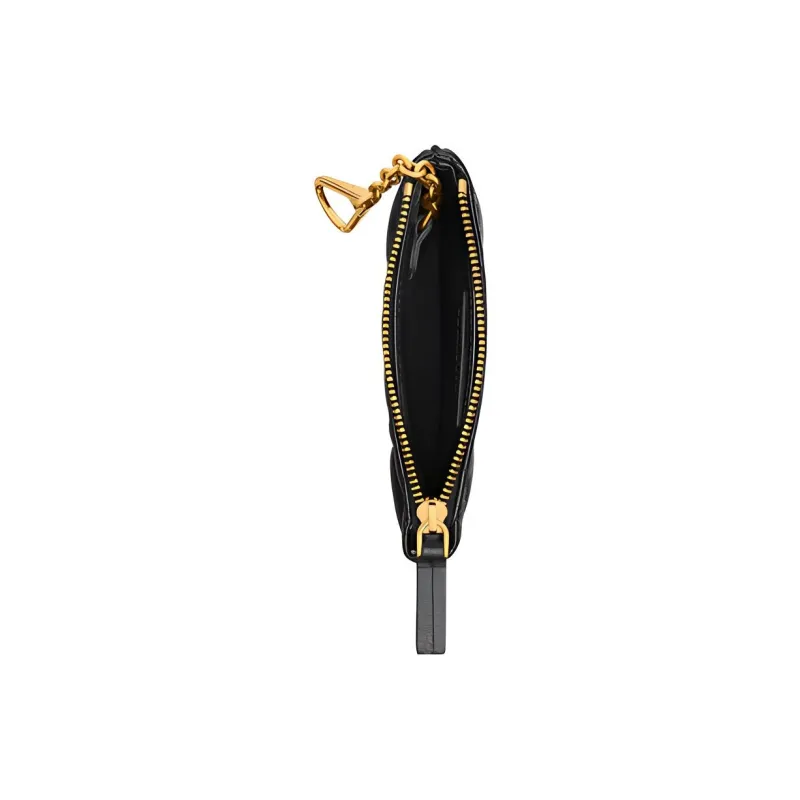 DIOR Caro Cannage Calfskin Key Pouch Women's Black-2