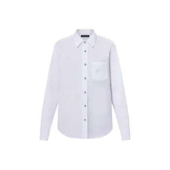 LOUIS VUITTON Embroidered Long Sleeved Cotton Shirt