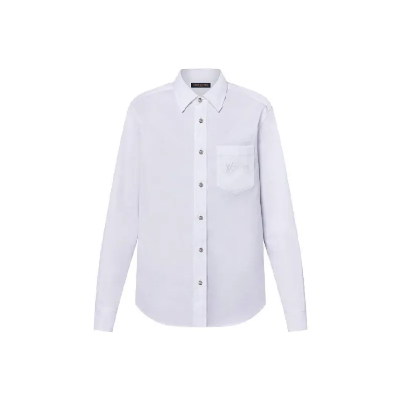 LOUIS VUITTON Embroidered Long Sleeved Cotton Shirt-0