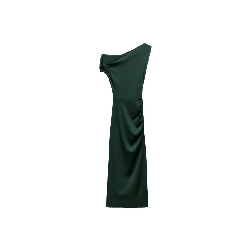 ZARA Sleeveless Dress Women's Dark Green-1