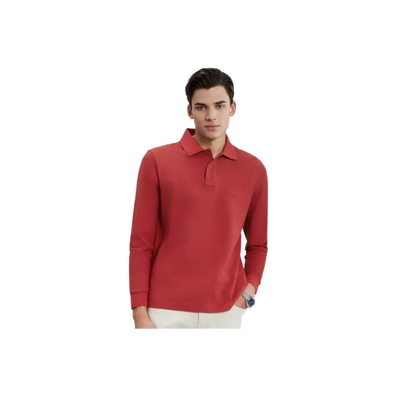 Red bean Polo Shirts Men-4