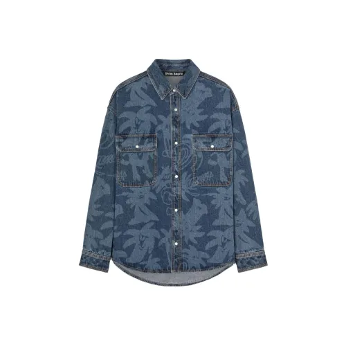 PALM ANGELS Palmity Button Up Denim Shirt