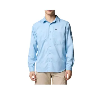 Columbia Silver Ridge Utility Lite Plaid Long Sleeve Shirt Shirt Men's Ripple Blue