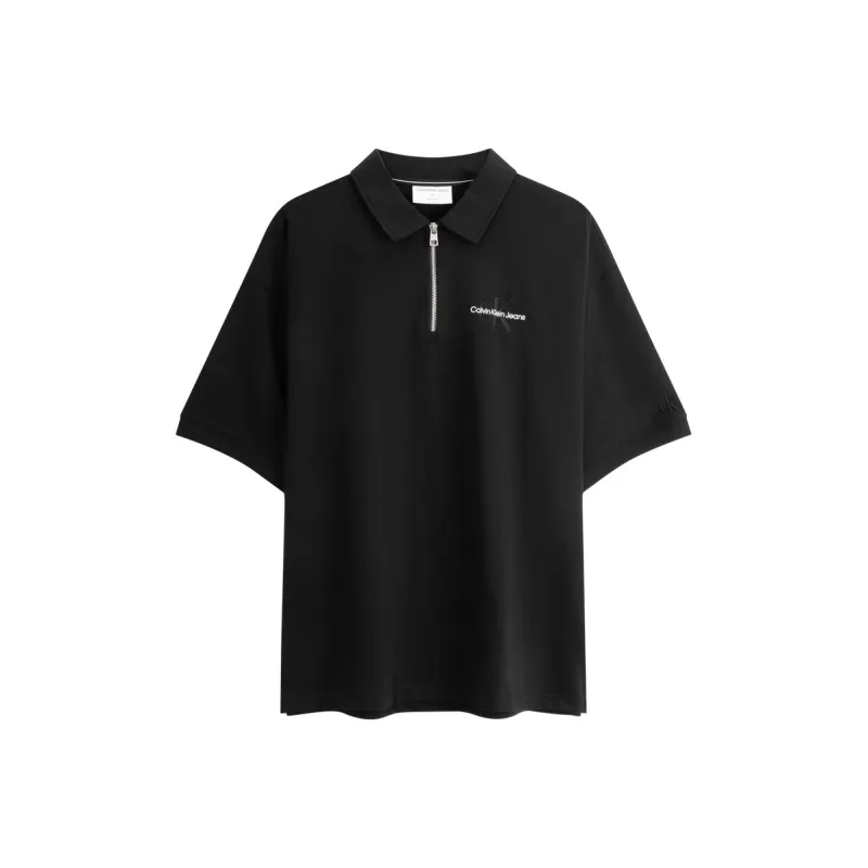 CALVIN KLEIN SS24 Series Polo Shirt Men's Space Black-0