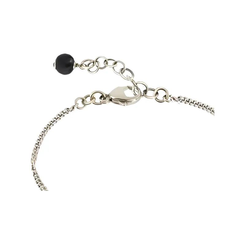 CHANEL Metal Rhinestone Bracelets Unisex Gold-2